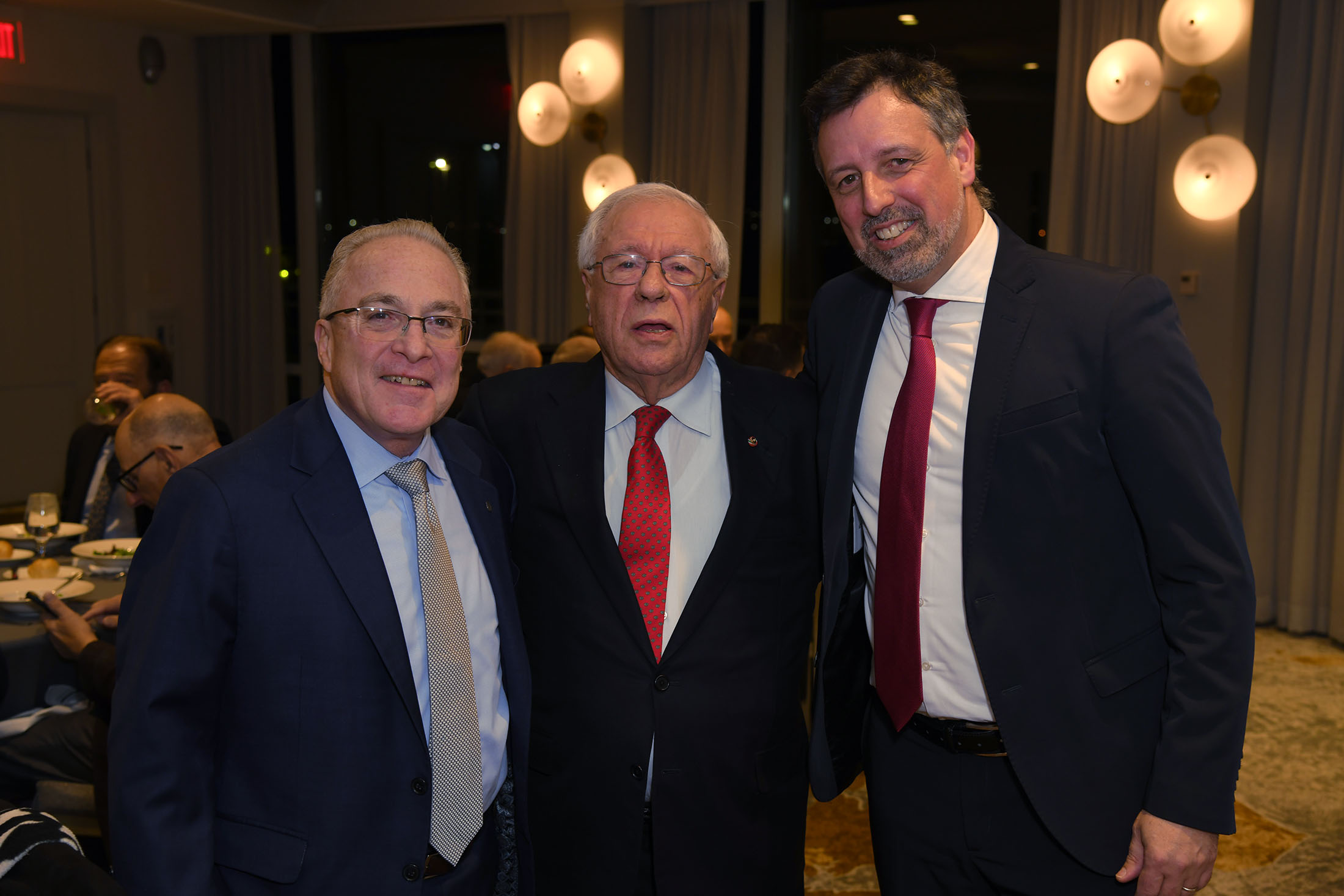 Rich Bardi, Lino Rullo, and Consul General Arnaldo Minuti